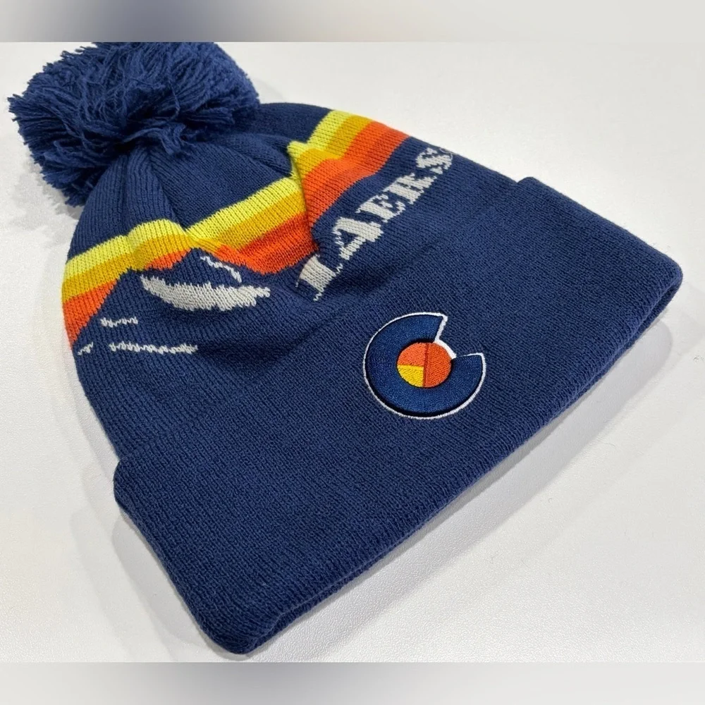 Yo Colorado Kids' Colorado 14ers Beanie Navy Blue 2-7 Years NWT Hat Mountains